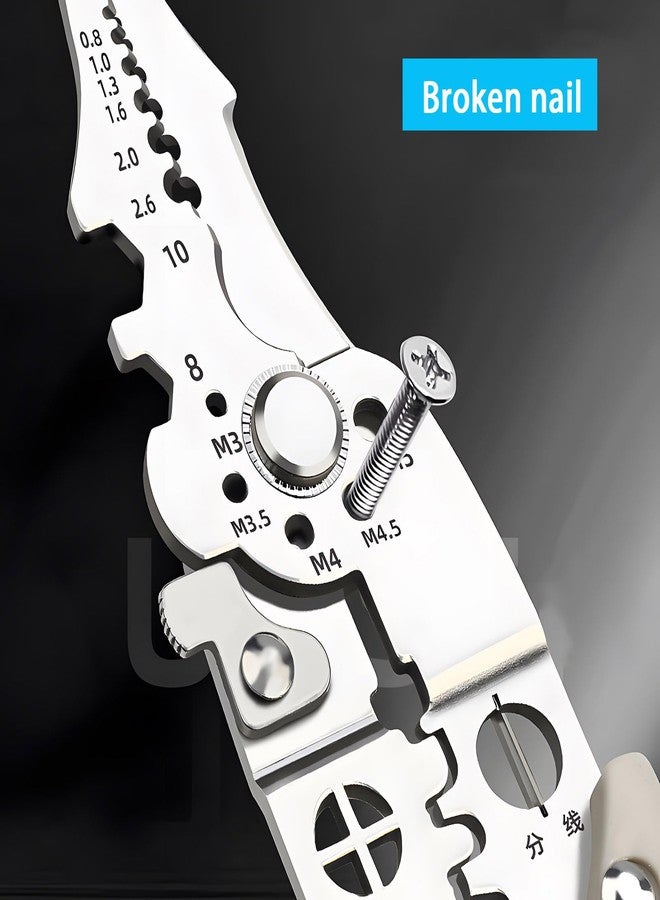 TOPPOT Multi-Function Wire Stripper Tool - Wire Cutter, Crimper, Electrical & Cable Stripper - Needle Nose Pliers Hand Tool - Image 5